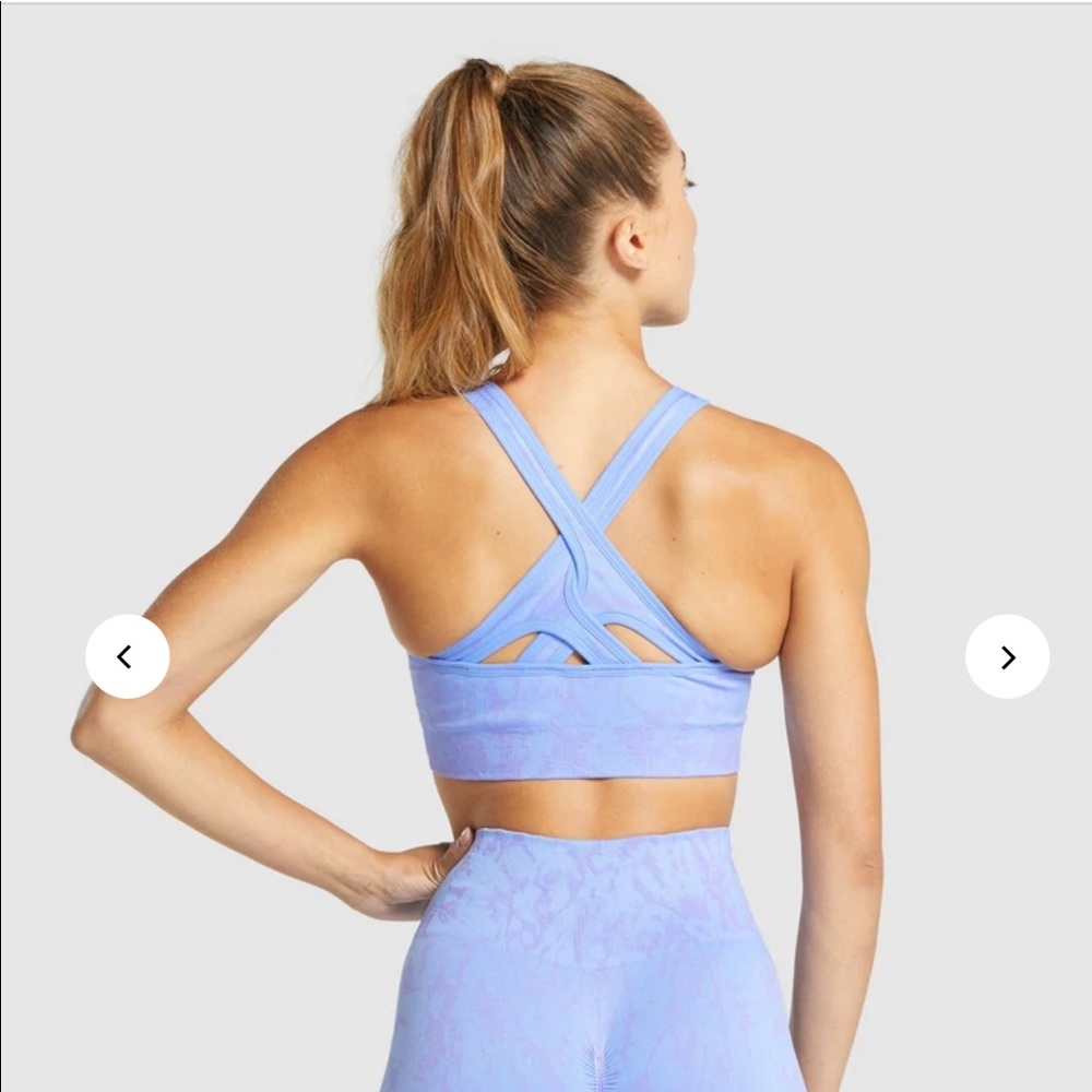 Gymshark Animal Adapt Seamless Butterfly Light Blue Sports Bra